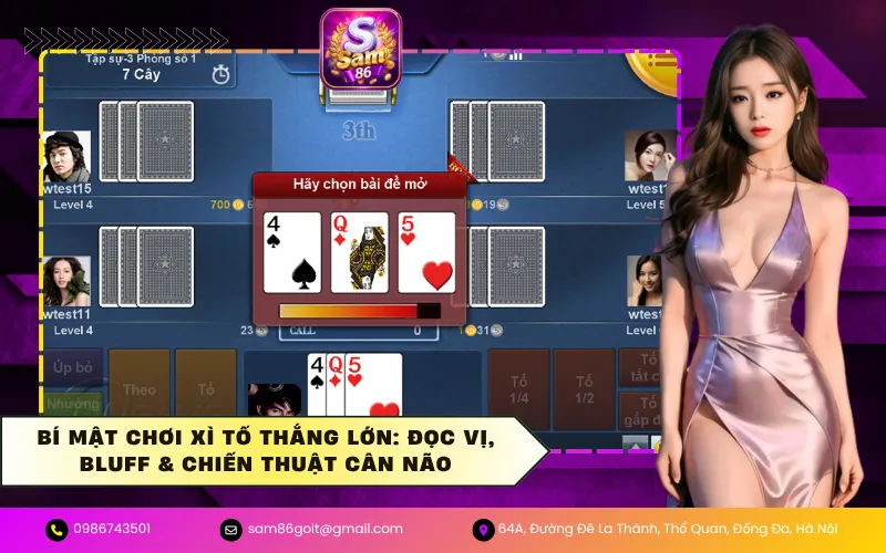 Bí Mật Chơi Xì Tố Thắng Lớn: Đọc Vị, Bluff & Chiến Thuật Cân Não