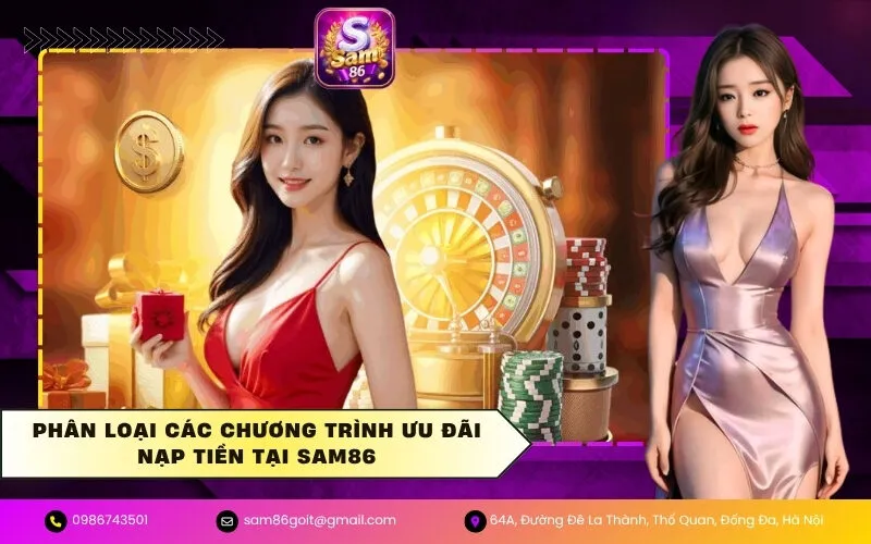 Phân loại các chương trình ưu đãi nạp tiền tại SAM86
